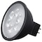 Satco 4.5 Watt MR16 LED - Black Finish - 3000K - GU5.3 Base - 360 Lumens - 12 Volt - Hologen S11396 - alternate 1